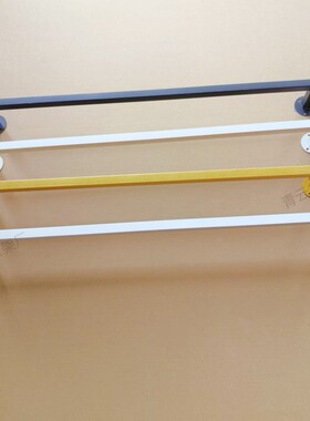 铁艺黑色挂衣杆服装店正挂上墙方管壁挂式展示架男女童装加厚货架