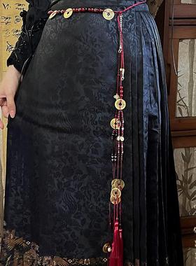 腰缠万贯~新中式铜钱流苏项链禁步腰佩古风汉服马面裙腰链配饰品