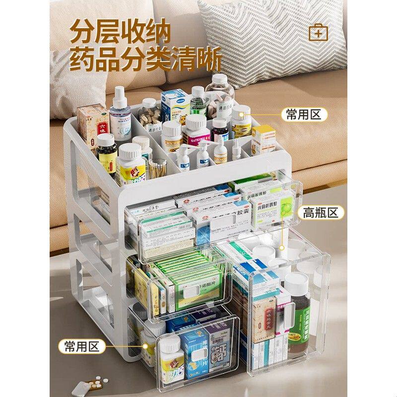 药箱家庭装高颜值桌面收纳盒抽屉式办公室书桌整理文具神器化妆品