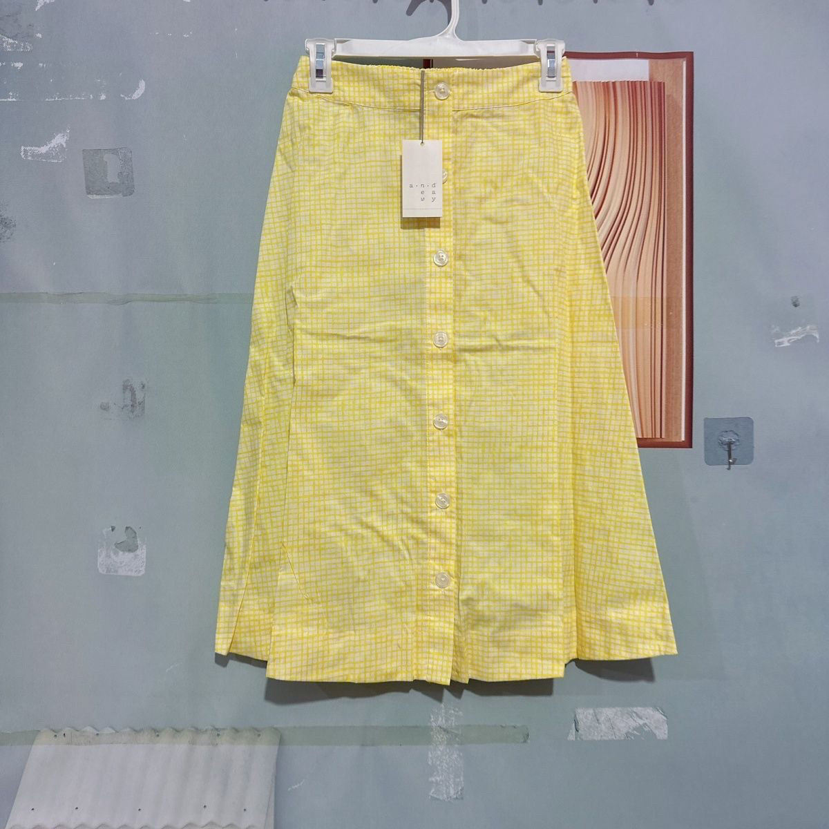 胖mm全棉甜美森系小个子高腰显瘦垂感a字裙气质高级感格子半身裙