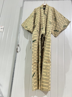 全棉和服 纯色宽松外套新款 W131日单男女通用春款 长袖