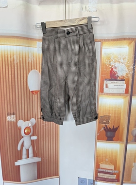 Z3237儿童夏季新款时尚休闲百搭格子短裤宽松显瘦裤子潮