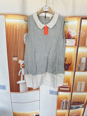 Z3241女士休闲百搭圆领套头无袖背心宽松显瘦上衣潮衣