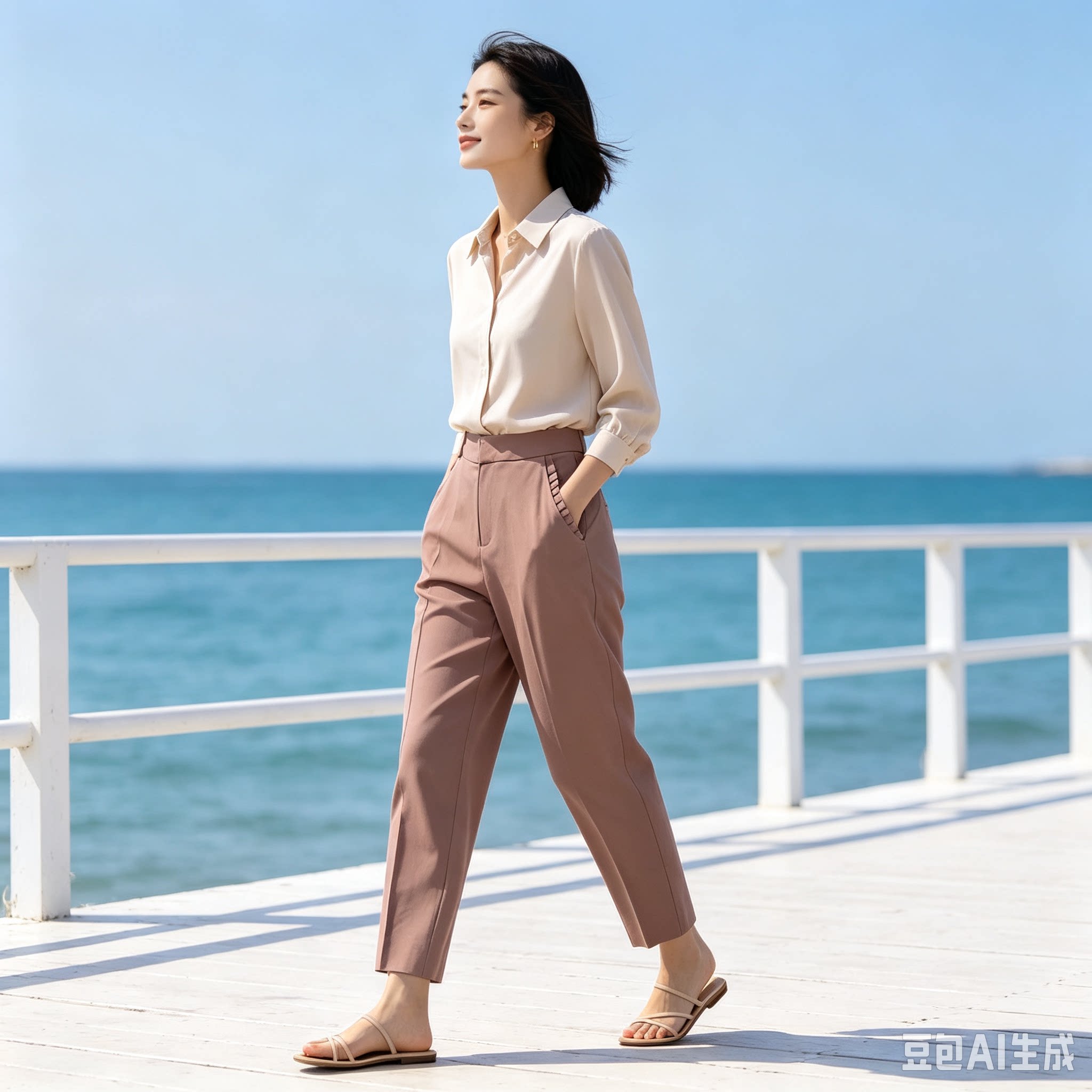 NOHASHTAG日单女士春秋夏季薄款高腰弹力柔软透气休闲裤长裤亏米