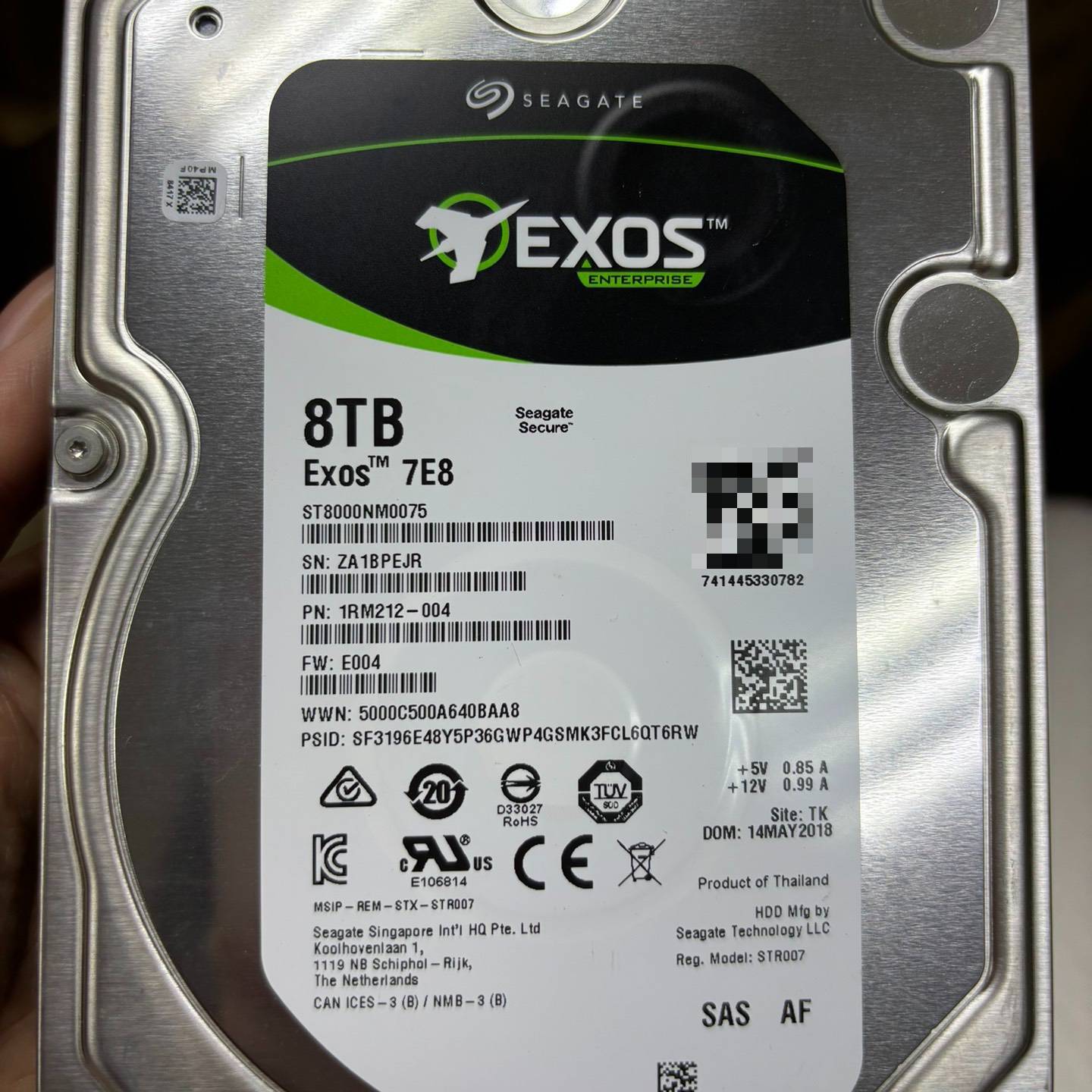 议价希捷彩标ST8000NM0075 8TSAS  12Gb企业