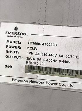 议价艾默生变频器 TD3000-4T0022G，拆机，F34M1
