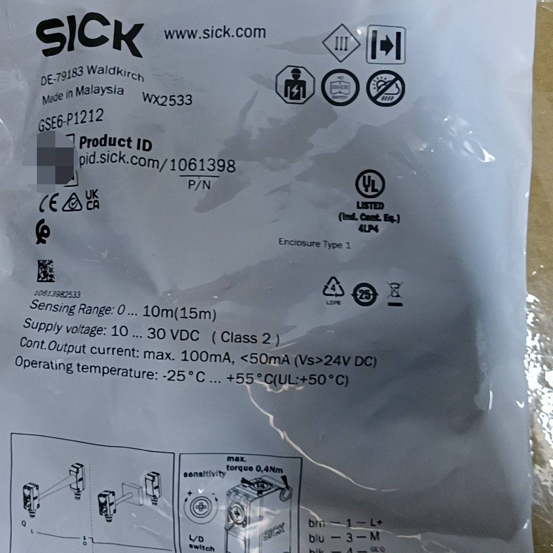 议价SICK西克光电传感器GSE6-P1212 马来西亚制造