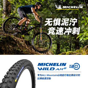 米其林自行車輪胎 WILDAM2山地車外胎27.5寸AM真空胎 27.5X2.60