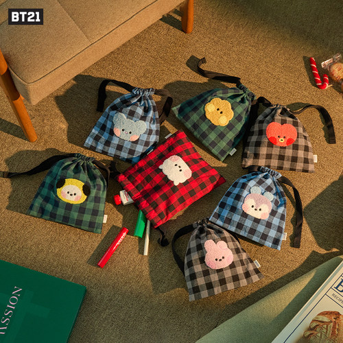 BT21 minini BASIC 系列抽绳袋 旅行便携收纳 LINE FRIENDS