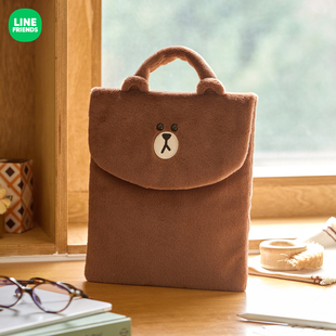 HUG 连我朋友 BROWN系列 IPAD收纳包 毛绒收纳 LINE 冬季 FRIENDS