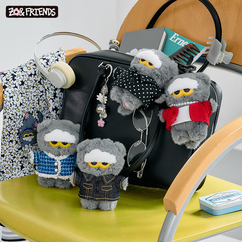 ZO&FRIENDS NEW COLLECTION随机毛绒钥匙扣 LINE FRIENDS连我朋友