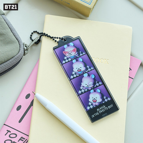 BT21 NEW MANG BASIC系列钥匙链 亚克力 四连拍可爱表情卡通挂件