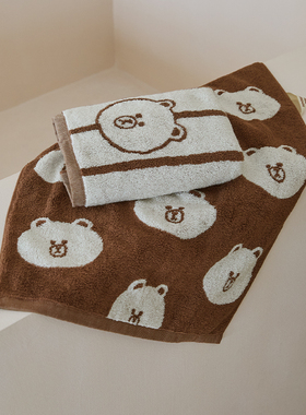 LINE FRIENDS with SONGWOL TOWEL 洗脸巾 挂式可爱卡通布朗