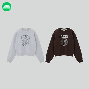 LINE FRIENDS 连我朋友 RECTO X BROWN 系列卫衣 卡通印花布朗