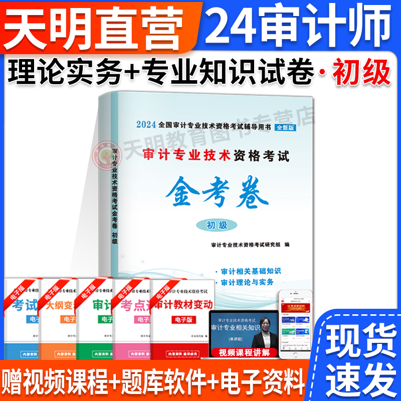 新版初级审计师2024教材配套试卷题库习题审计理论与实务专业相关知识审计专业技术资格考试金考卷历年真题模拟试题官方2023中级 书籍/杂志/报纸 注册审计师执业资格考试 原图主图