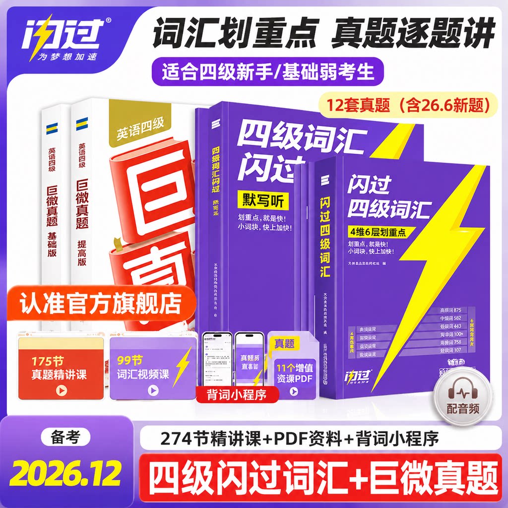 闪过英语四级考试词汇真题模拟图片