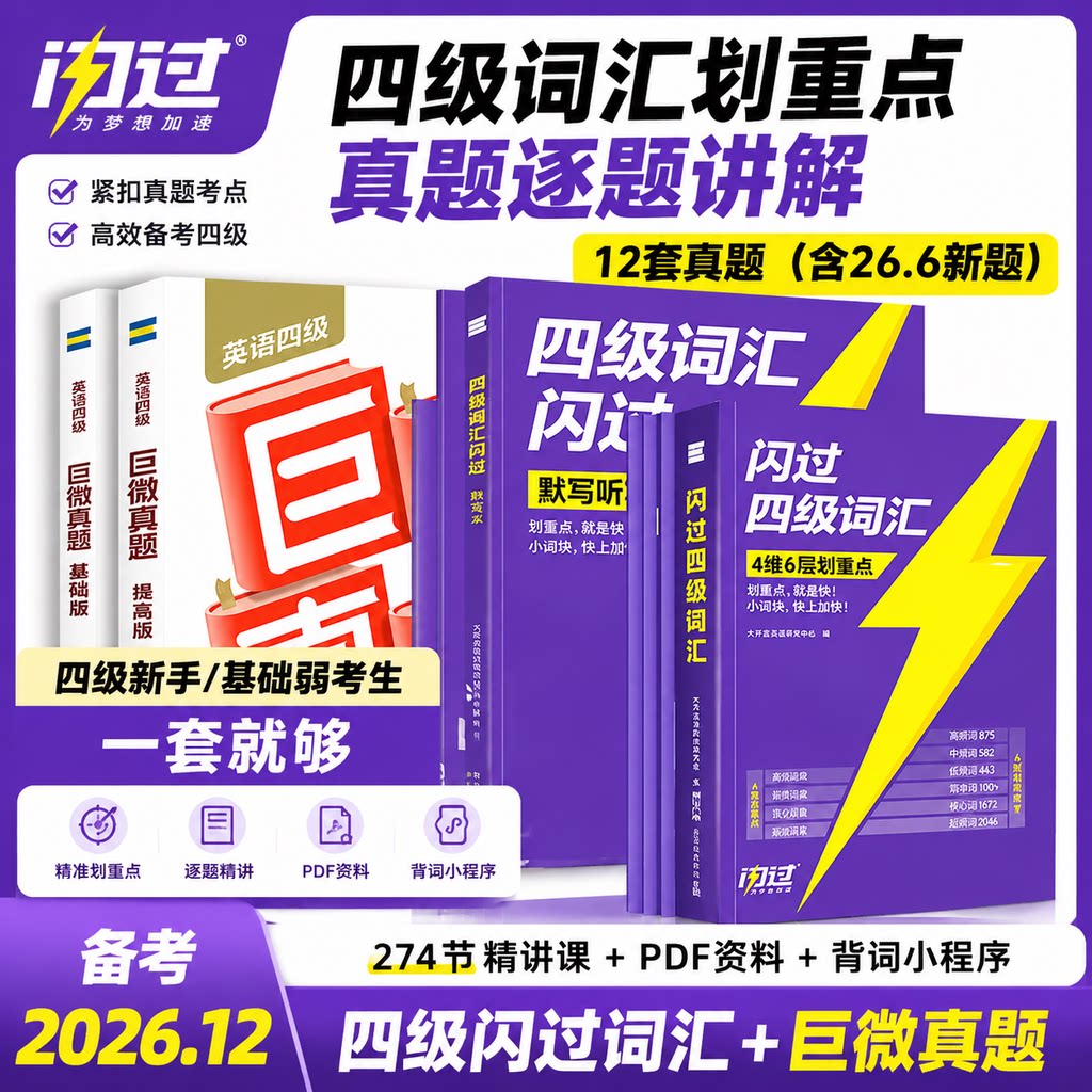 闪过英语四级考试真题逐句精解图片