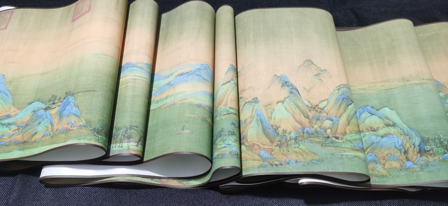 北宋王希孟千里江山微喷打印国画