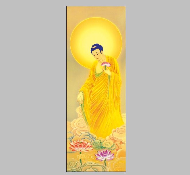 南无阿弥陀佛 高清佛像唐卡可以定制尺寸宣纸绢丝油画布微喷复制