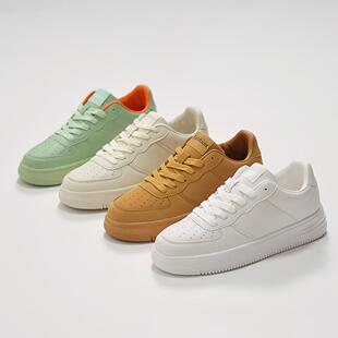 小白鞋经典空军男女情侣款一号厚底运动板鞋小麦色网红潮流休闲鞋