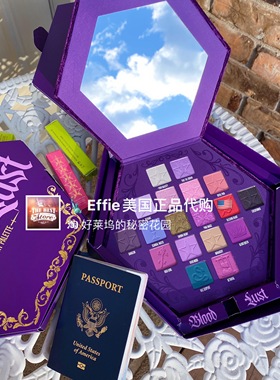 美代Jeffree Star Blood Lust J姐紫血紫盘18色眼影唇彩化妆镜