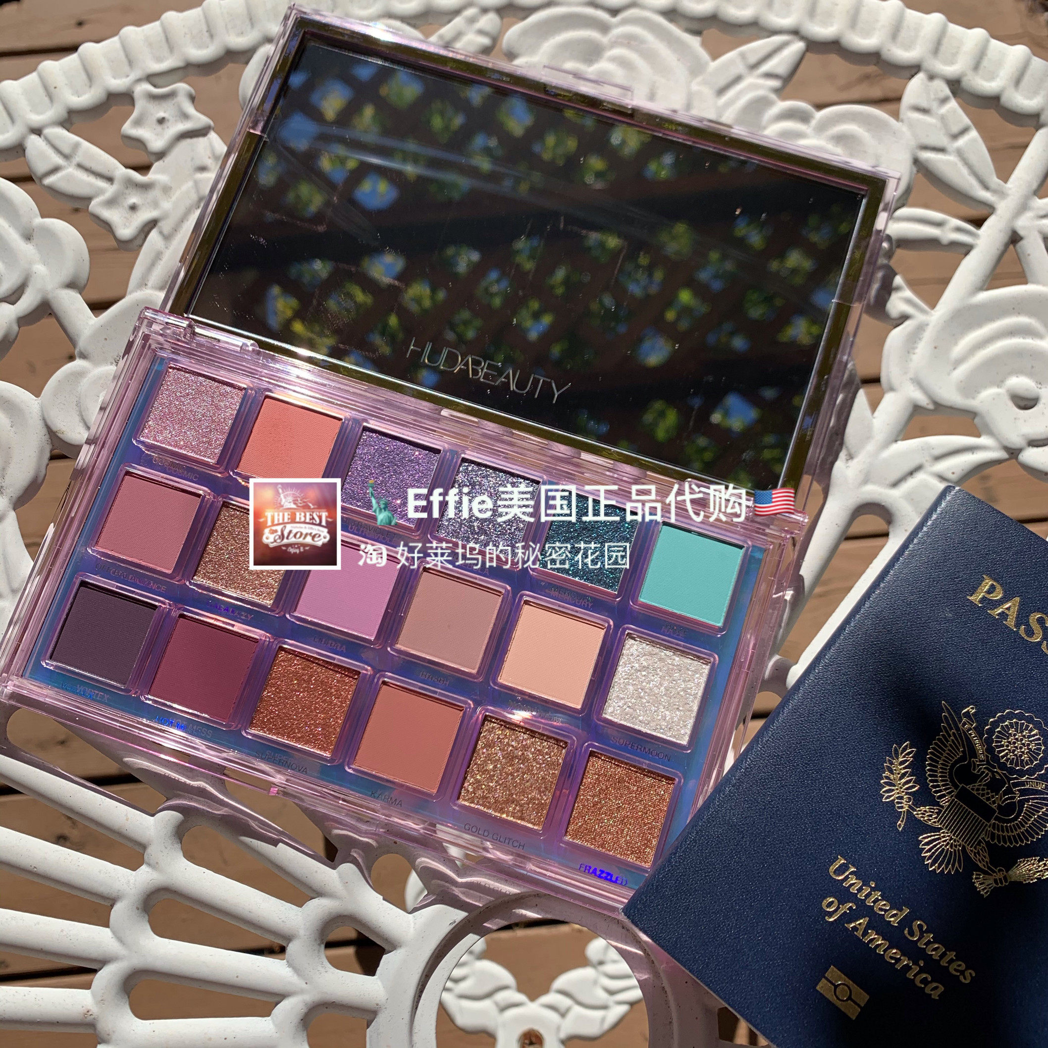正品美代Huda新品Mercury Retrograde水逆18色眼影盘梦幻神仙眼影
