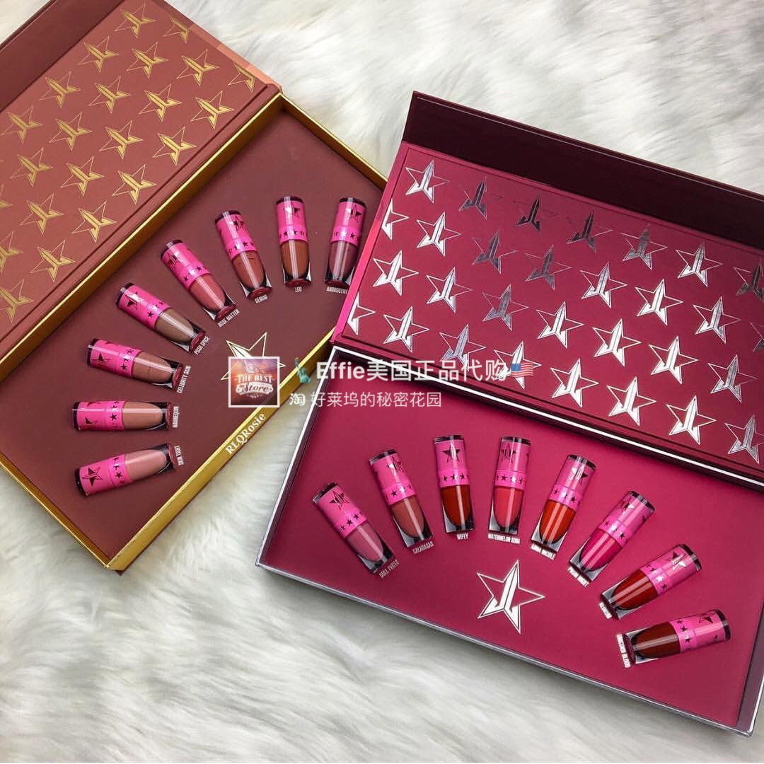 【现货】美国正品Jeffree Star新裸色丝绒雾面哑光唇彩8支套装
