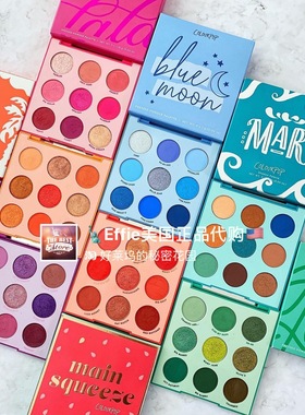 美代正品Colourpop卡拉泡泡9色桃红梦幻紫色眼影盘Ooh La La/Sol