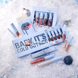 【正品】Kylie Holiday2018圣诞高光粉口红唇彩唇釉眼影套装