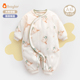 新生婴儿连体衣秋冬加厚保暖套装 满月宝宝外出服抱衣棉服冬天衣服