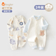 新生儿哈衣爬服 睡衣宝宝连体衣纯棉a类婴儿衣服春秋季 两件装 长袖