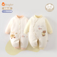 婴儿连体衣冬季 120g夹棉宝宝秋冬装 加厚保暖纯棉衣服新生儿外出服