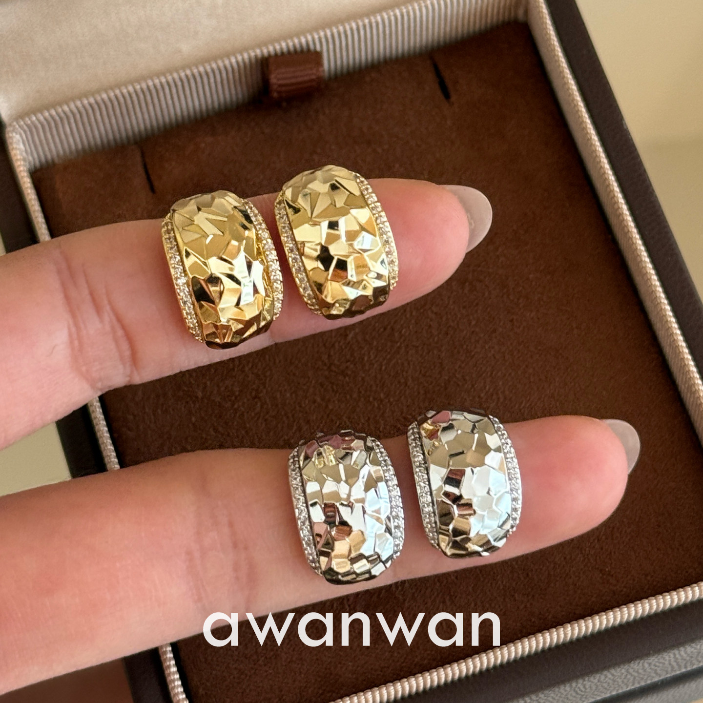 阿婉Wan 贵气碎闪~高级感时髦超闪切割面碎冰冰耳钉气质百搭耳环,饰品/流行首饰/时尚饰品新,耳钉,淘宝优惠券,粉丝福利购,淘宝优惠卷