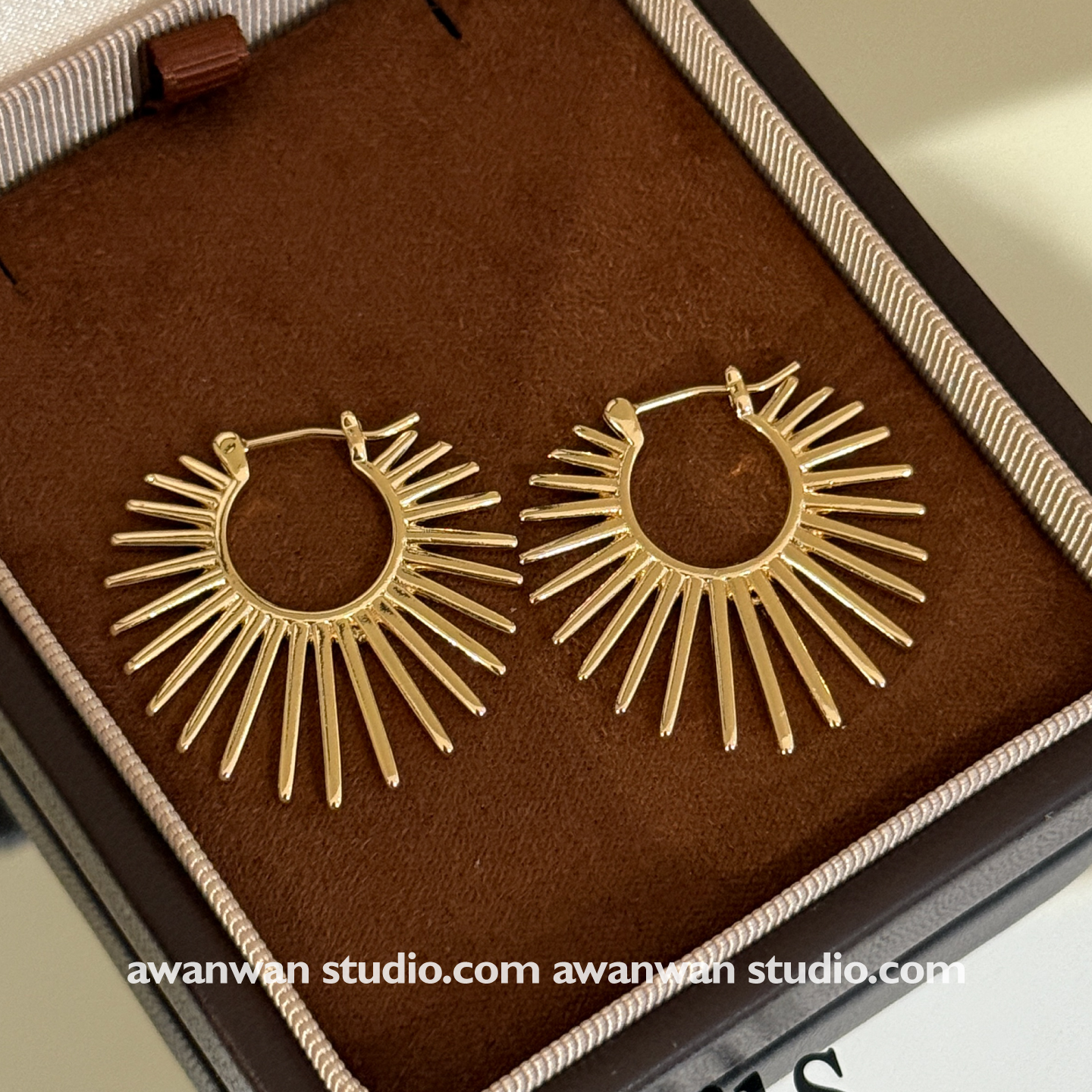 阿婉Wan时髦精2.0~秋冬金属几何扇形高级感耳环小众气质耳扣