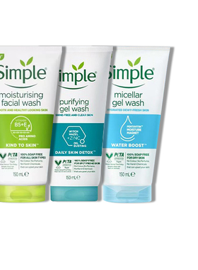 英国Simple洗面奶清妍深层清洁温和保湿改善肤色不紧绷洁面乳