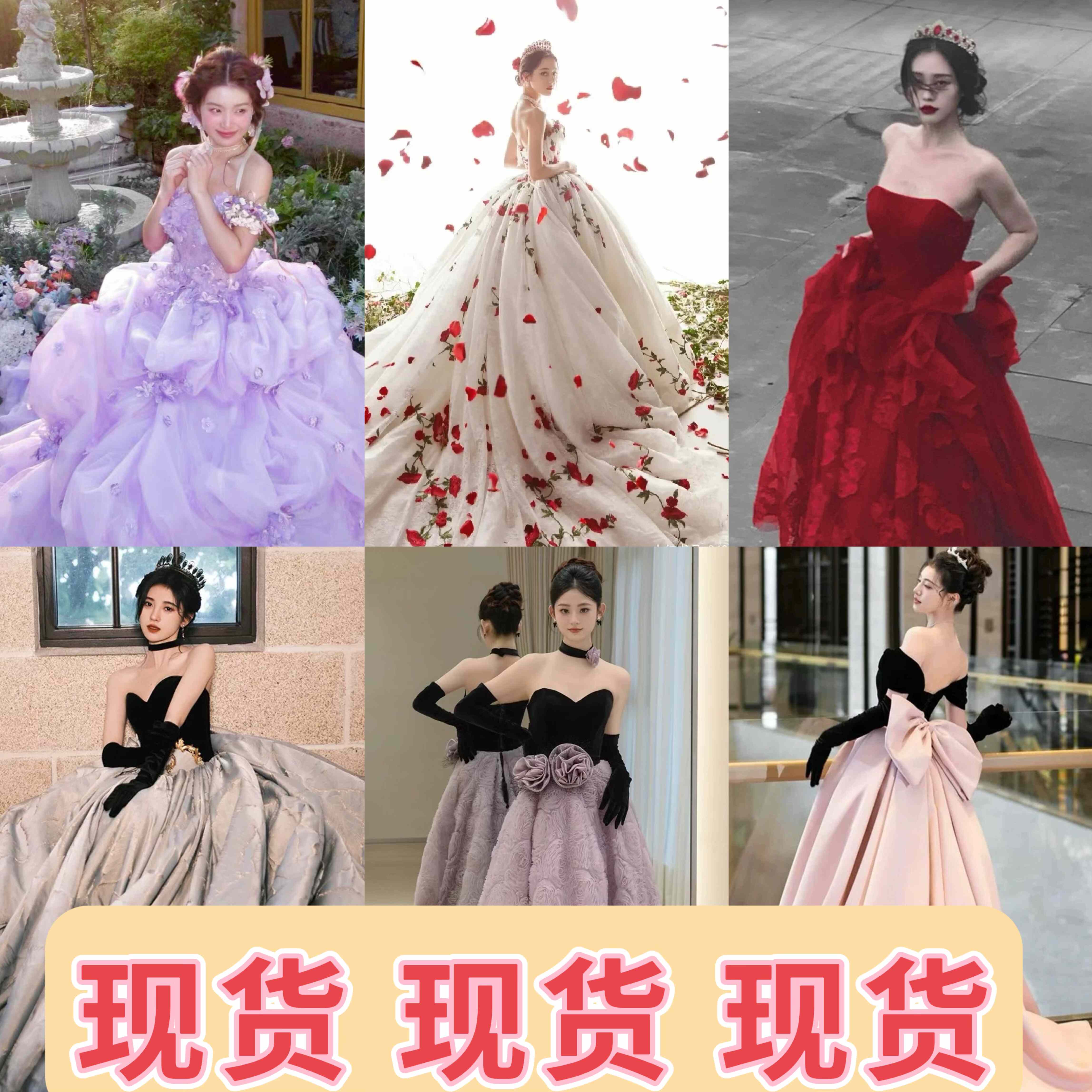 出租赁新款礼服高端轻奢高级感 轻婚纱礼服 生日宴礼服成人礼礼服