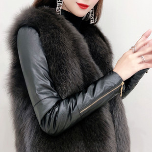 皮袖 羽绒棉袖 打底衫 加绒内搭针织配皮草 加厚毛衣冬 女冬修身 新款