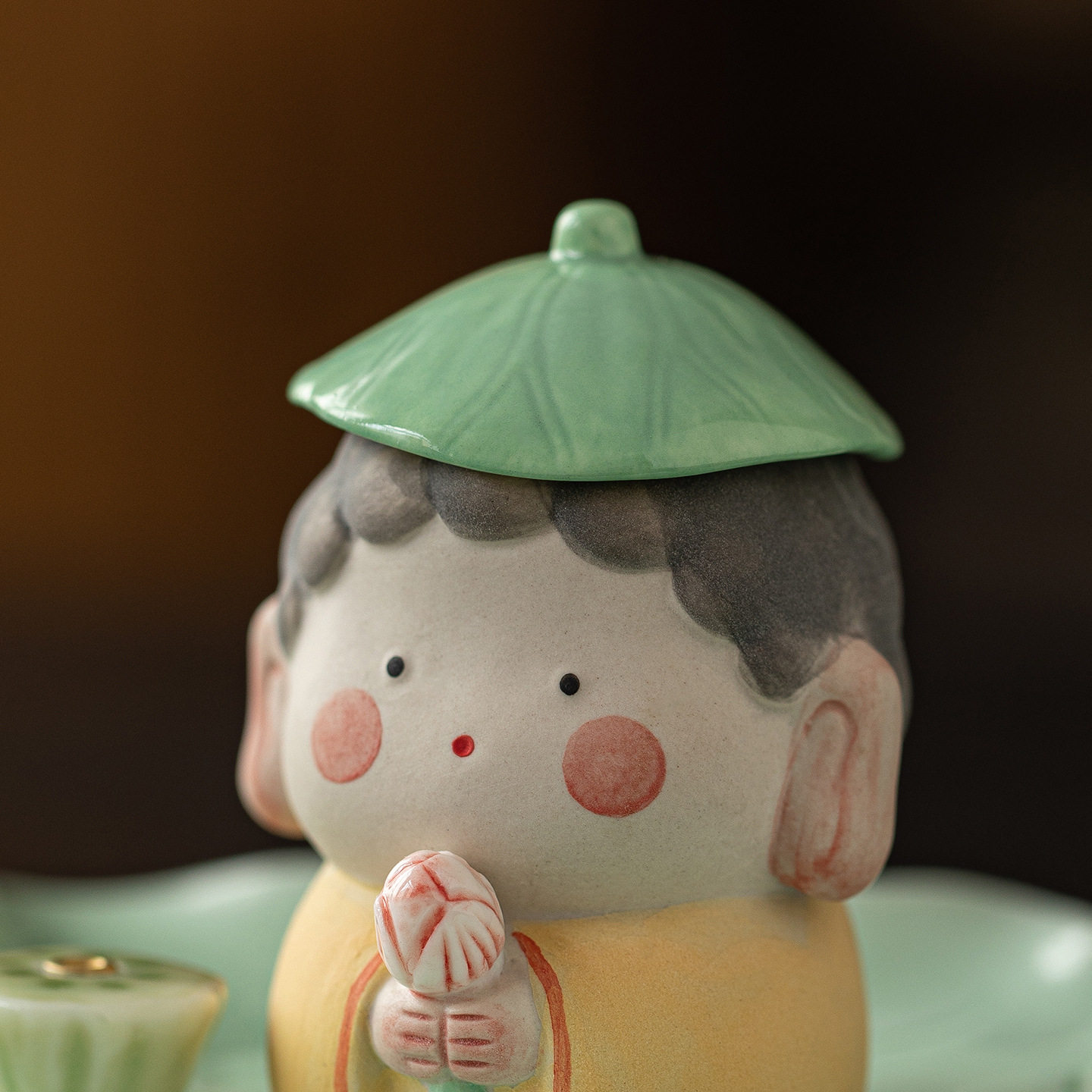 陶瓷Q版小如来禅意线香香插