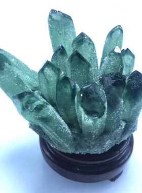 水晶摆件白绿水晶簇水晶原石矿石标本家居装饰工艺品礼品摆件