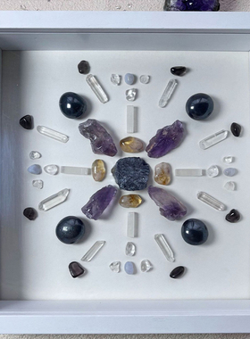 天然水晶阵列原石手作治愈摆件