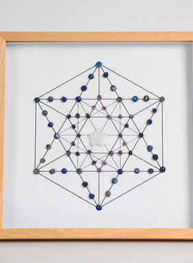 天然水晶方形画相框摆台乔迁之喜画框家居摆件精神瑜伽冥想水晶阵