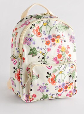 Cath Kidston米菲兔联名田园可爱卡通印花防水小书包双肩包背包