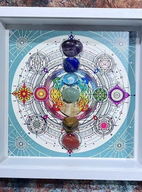 天然水晶装饰画魔法魔力zheng相框家居摆件成长保护