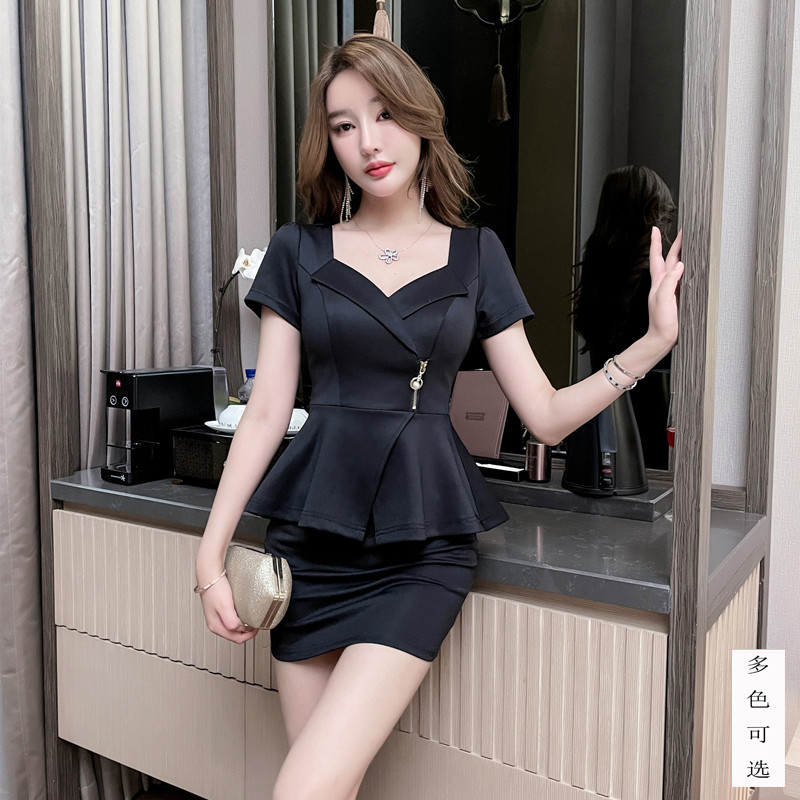 FOOT BATH SHOP WORK CLOTHES WOMENS BELLY COVERING THIN SUIT TEMPERAMENT SEXY FOOT BATH SHOP MASSAGE HEALTH HALL FOOT THERAPY TECHNICIAN CLOTHES