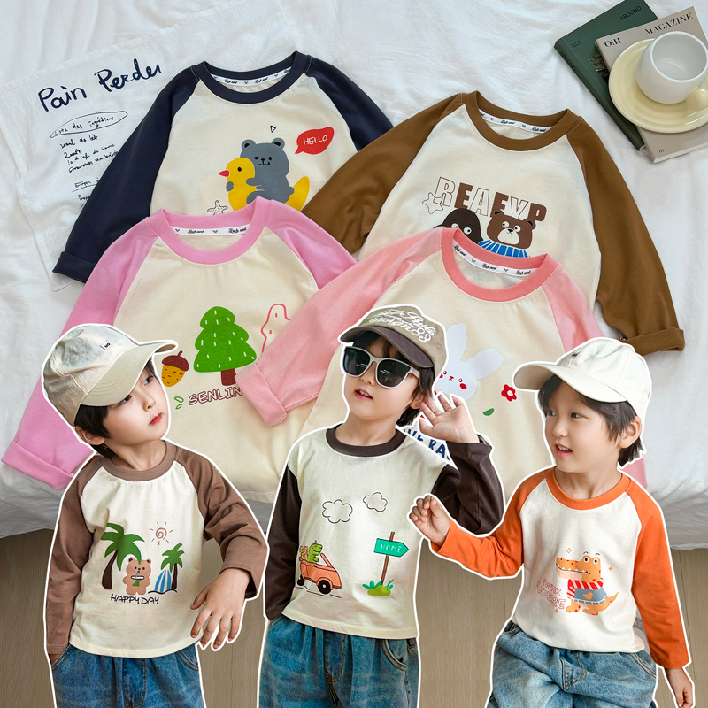 儿童圆领长袖T恤春秋款