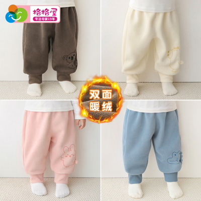 宝宝加绒休闲长裤冬季保暖