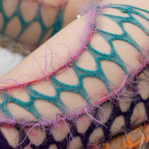 事儿针织弹力长毛镂空织带