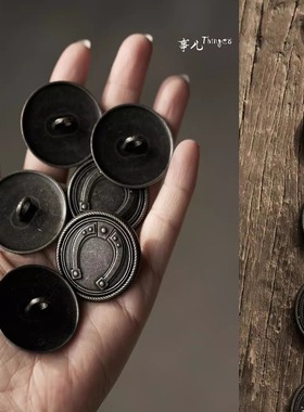 德国UNION KNOPF—大号合金纽扣 马蹄圆形脚纽 36.3mm辅料／1粒价