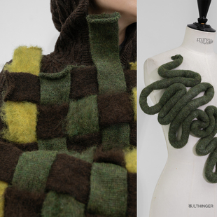 事儿THINGER 苔衣·羊驼毛空心针织筒 织带 编织填充用设计师辅料