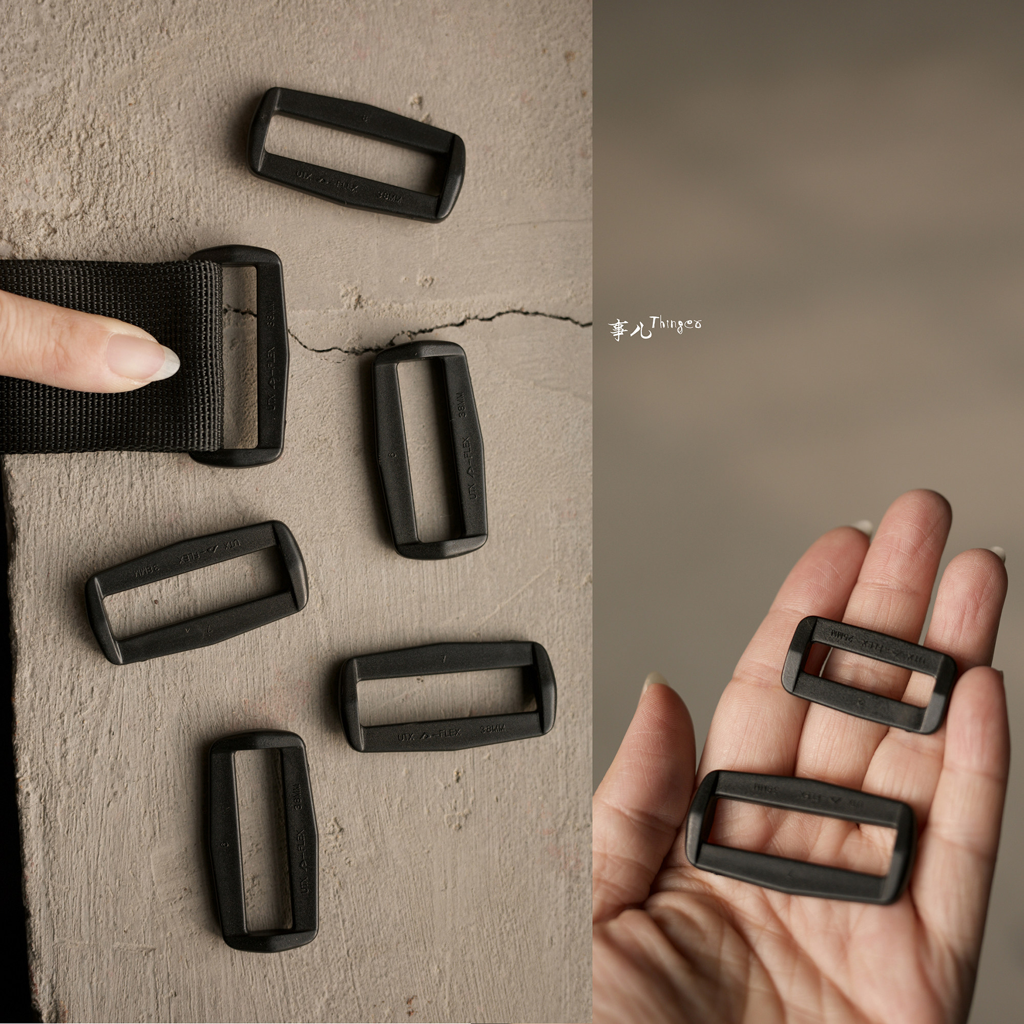 多耐福duraflex扣具-有边方扣 口字方形扣环 户外重量级 多规格